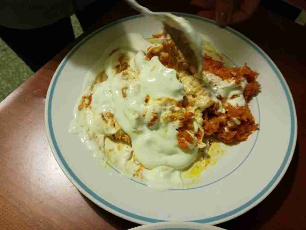 Carote e yogurt amalgamati