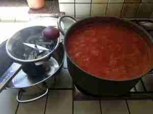 Passata di pomodoro pronta per la lavorazione